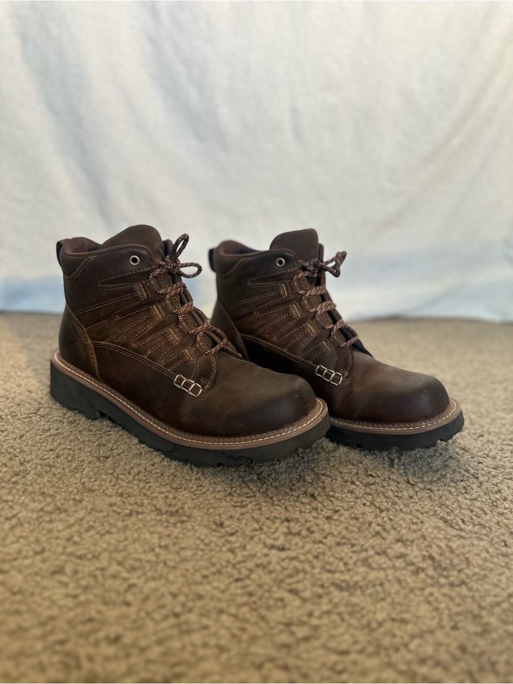 Ariat Brown Lace-Up Work Boots - Canyon II